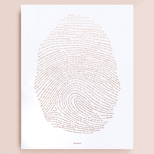 God's Fingerprint - 18x24 Rose Gold Illuminated Print