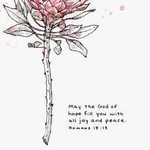 Scripture Art Print of "May the God of hope fill you with all joy and peace." - Romans 15:13