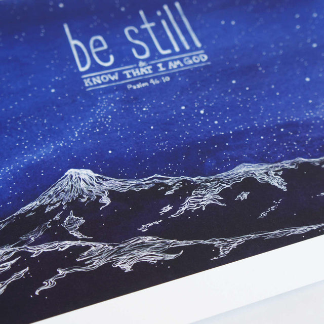 Be Still and know that I am God - Psalm 46:10 Bible Artwork for Walls