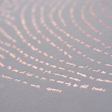 Rose Gold Illuminated Fingerprint - Detail of Bible Verses