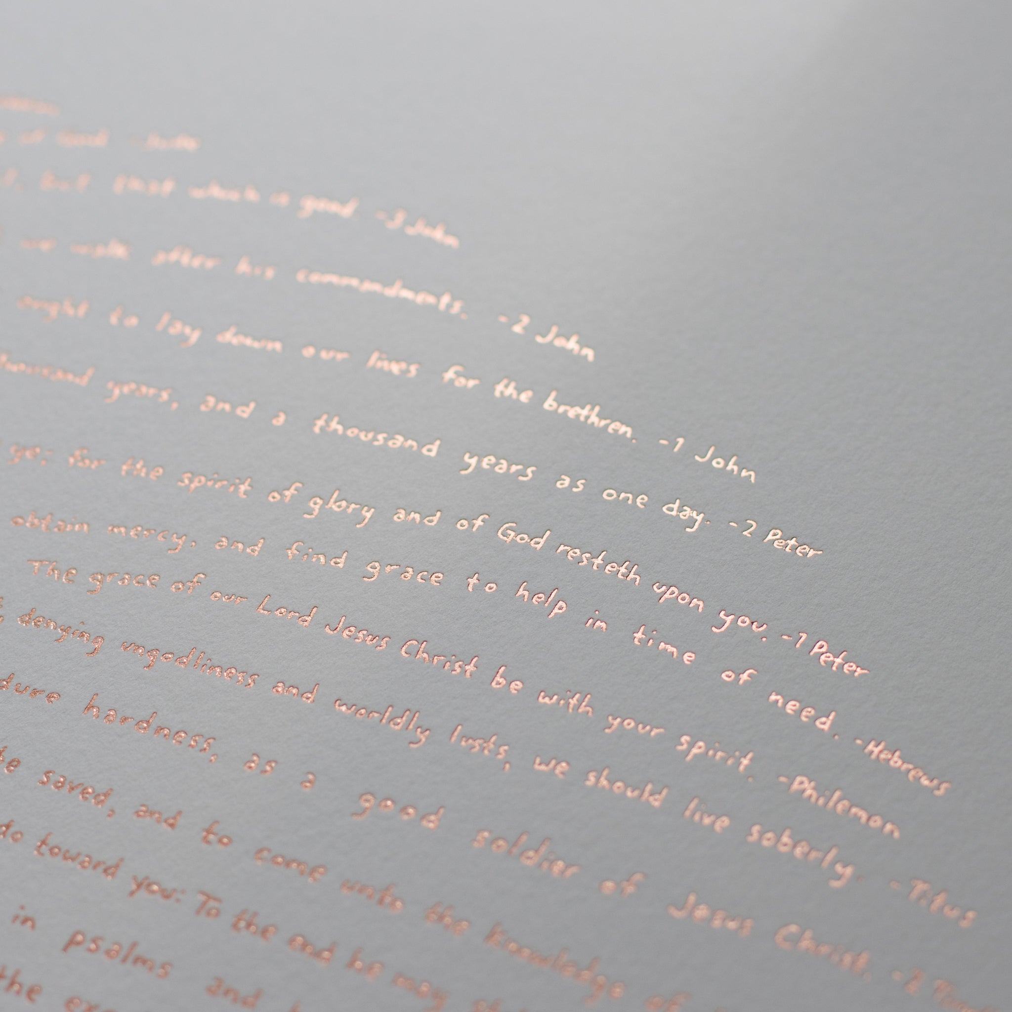 God's Fingerprint - Rose Gold on White