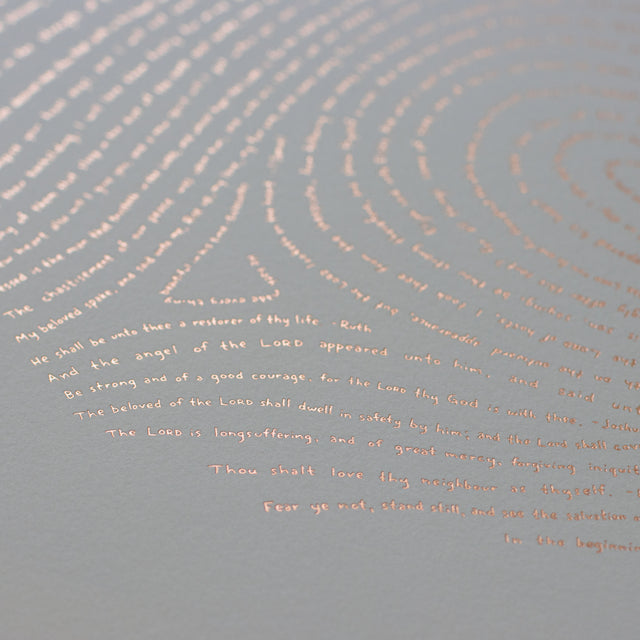 18x24 Illuminated Fingerprint - Rose Gold