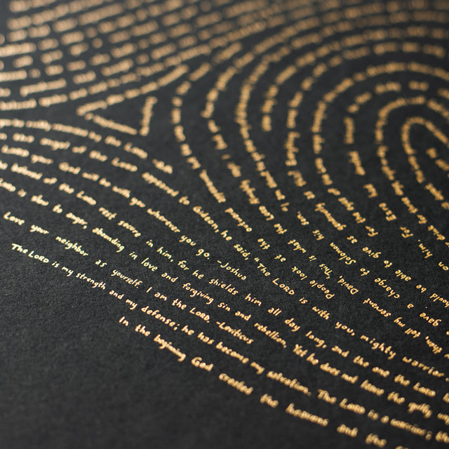 Illuminated Fingerprint - Gold on Black (Limited Edition)