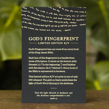 KJV Illuminated Fingerprint - Gold on Black (Limited Edition)