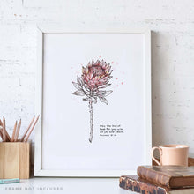 Framed Scripture Art Print of "May the God of hope fill you with all joy and peace." - Romans 15:13 on white background