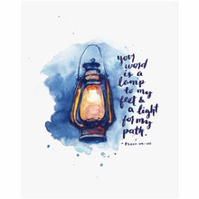 Psalm 119:105 Lamp to my Feet Bible Art Print