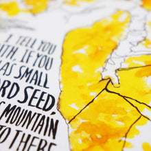 Verse Detail of Mustard Seed Faith - Matthew 17:20 Bible Art Print