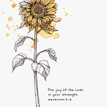 Scripture Art Print for "The joy of the LORD is your strength." - Nehemiah 8:10