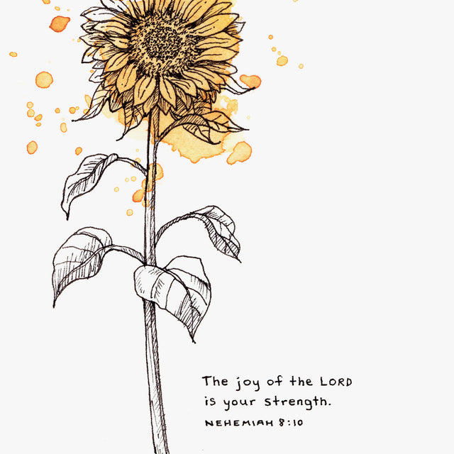 Scripture Art Print for "The joy of the LORD is your strength." - Nehemiah 8:10