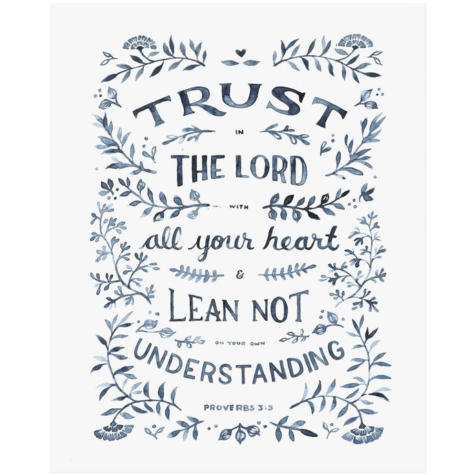 Trust in the LORD - Proverbs 3:5 Scripture Art