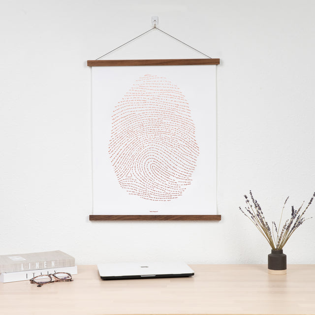 18x24 Illuminated Fingerprint - Rose Gold