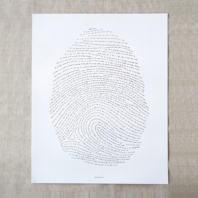 God's Fingerprint - 16x20 Letterpress