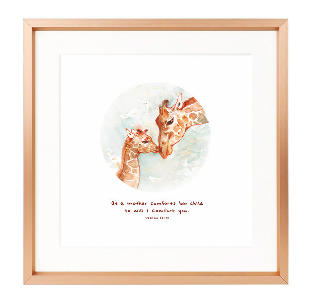 AsFramed Scripture Art - As a Mother Comforts Her Child - Isaiah 66:13