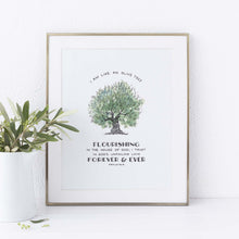 Framed Scripture Art - Psalm 52:8 Flourishing Olive Painting
